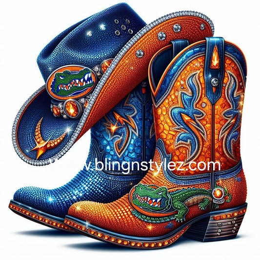 Gator Boots and Hat