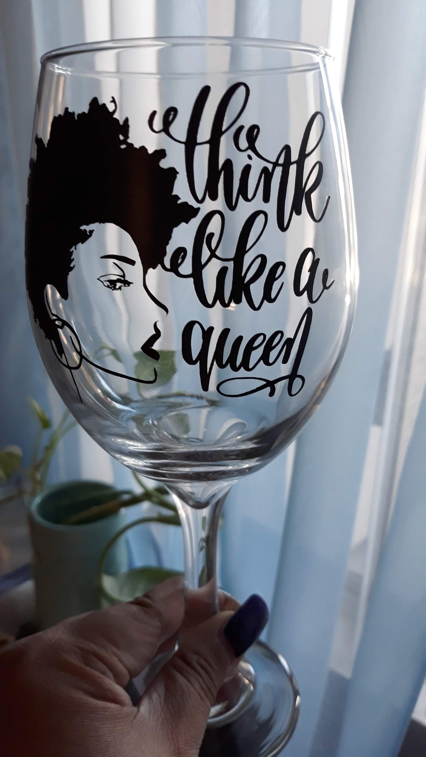 Custom Bling Wine Glass