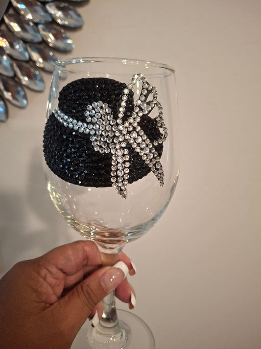 Custom Bling Wine Glass