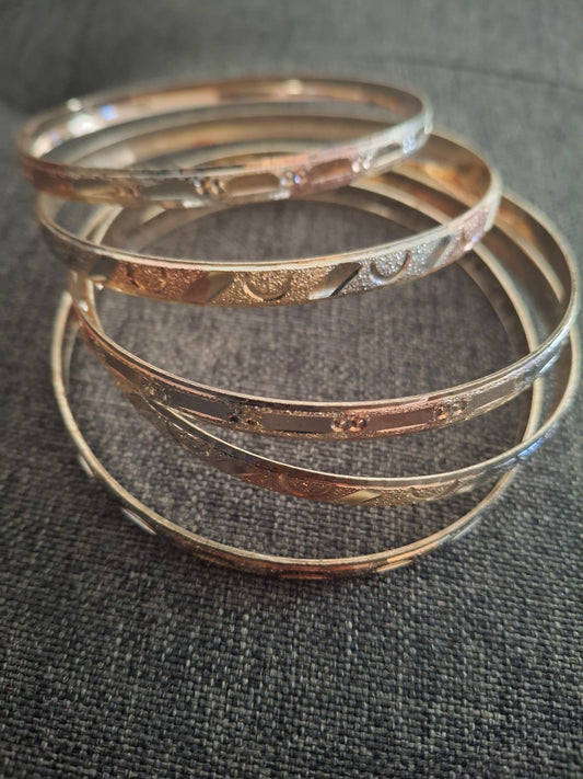 18K Gold Filled Adult Bangles