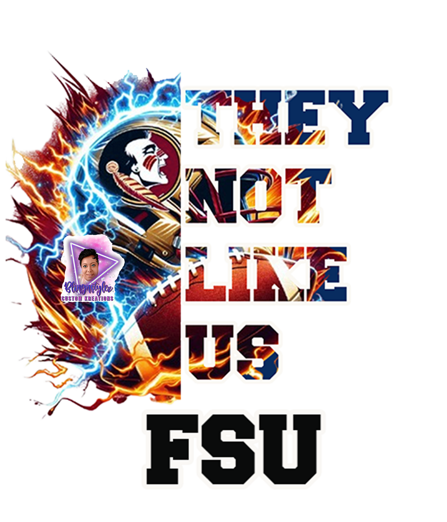 FSU Not Like Us PNG, Digital File