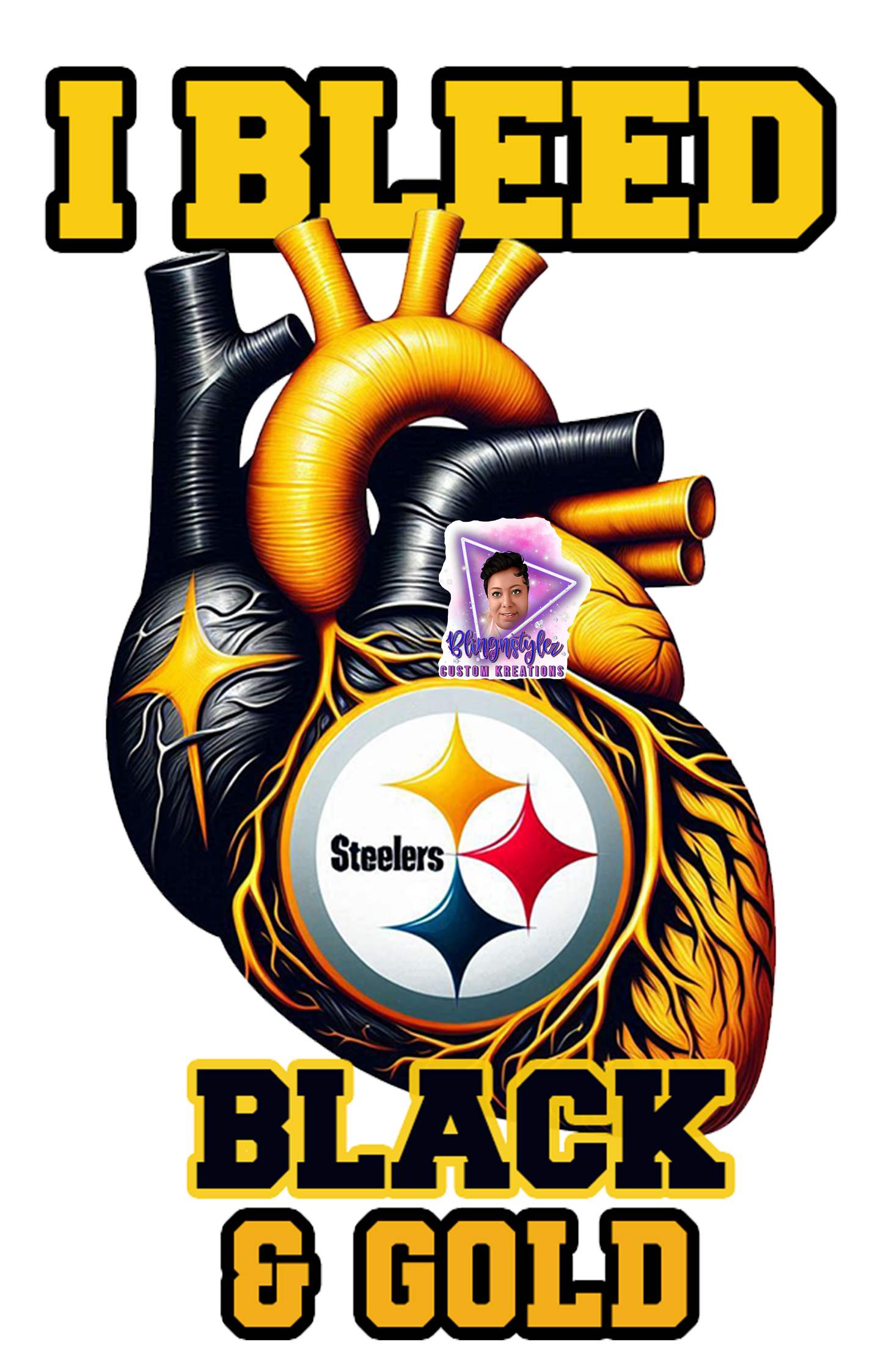 Pittsburgh I Bleed Digital File, PNG