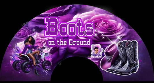 Clack Fan Purple ATV/ Boots Pre-Made Template Design ,PNG digital file