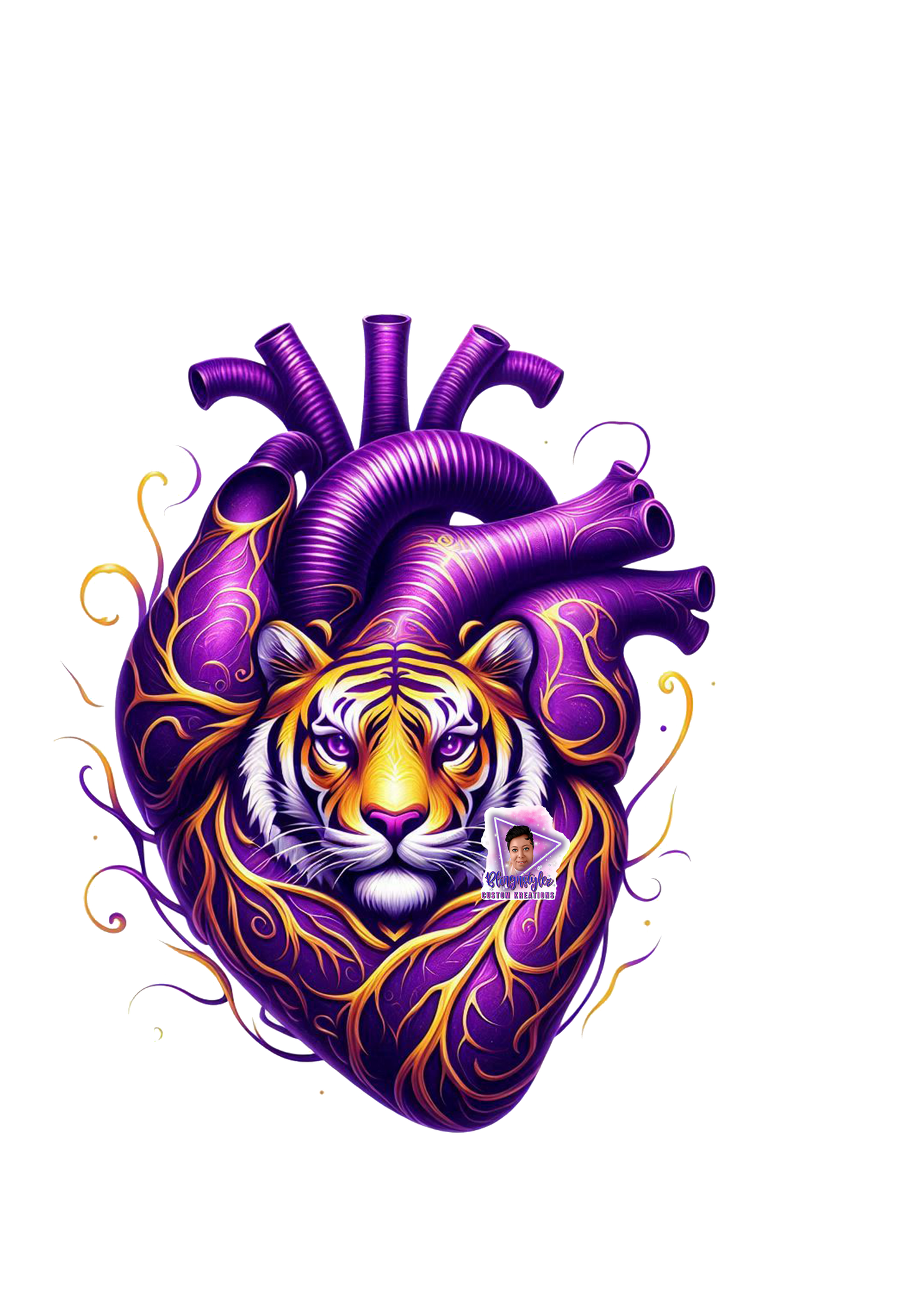 Tigers I Bleed Heart PNG, Digital File