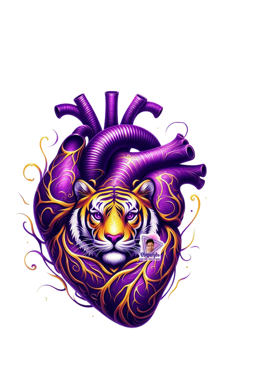 Tigers I Bleed Heart PNG, Digital File