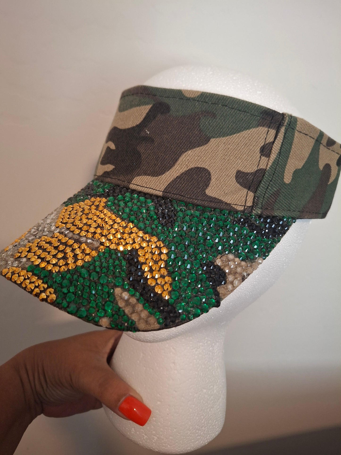 Camouflage Rhinestone Visor