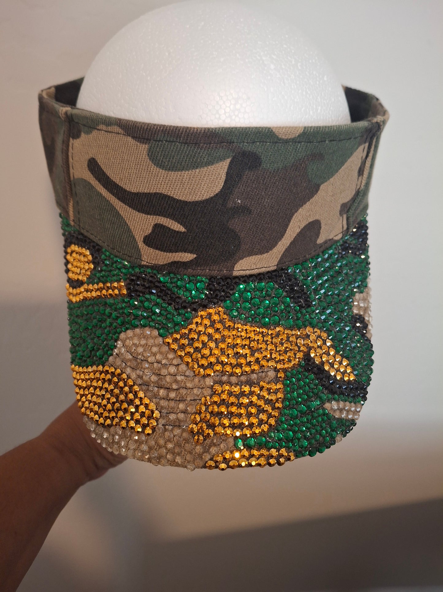 Camouflage Rhinestone Visor