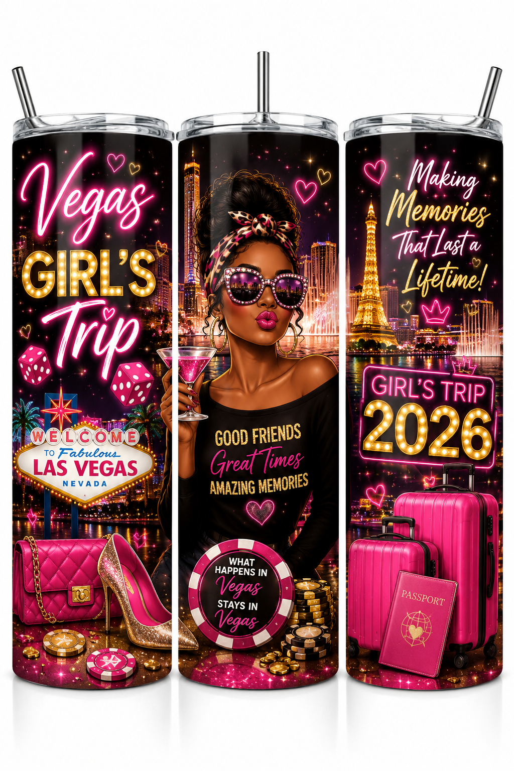 GIRL'S TRIP CUSTOM TUMBLER