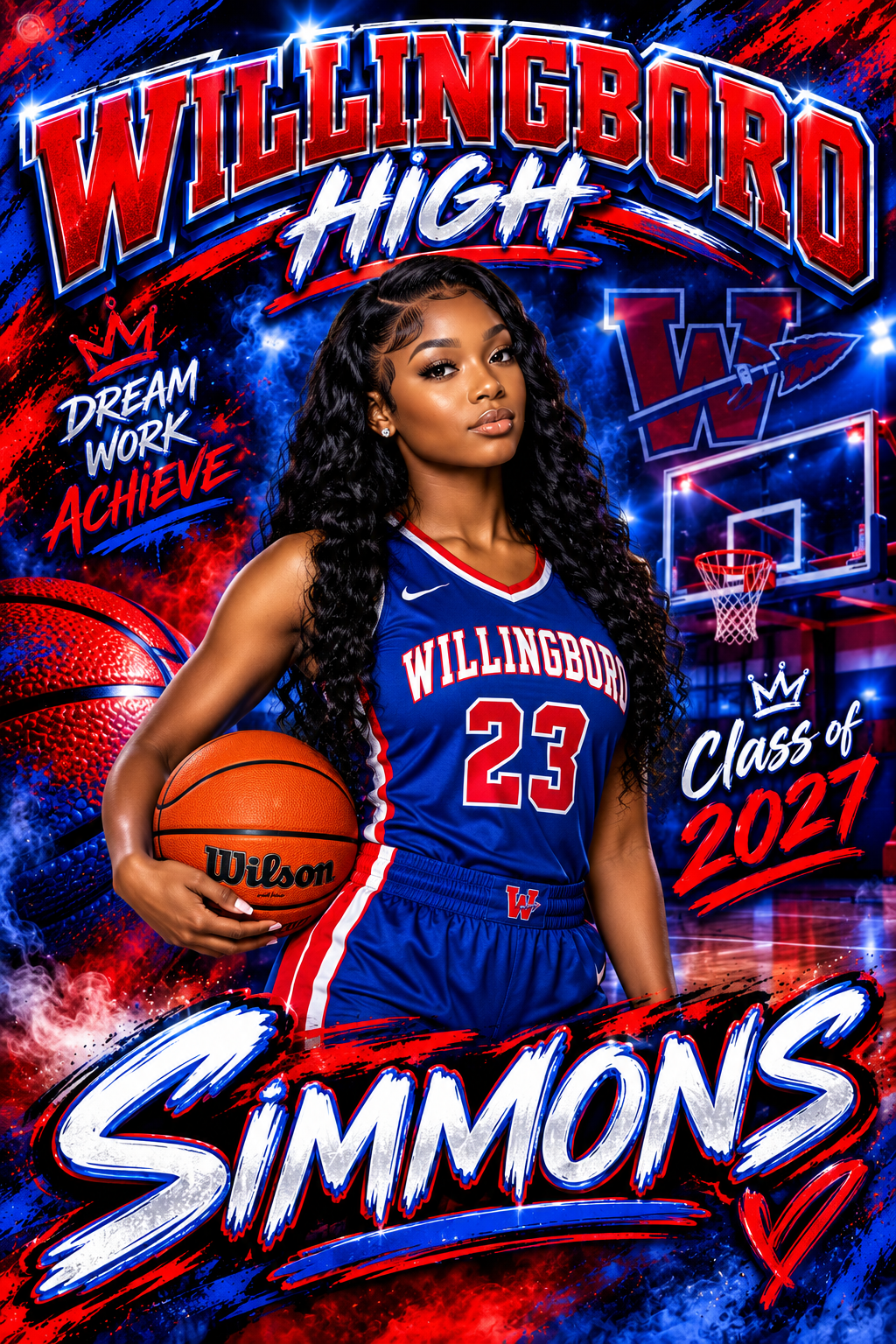 2027 Senior Night Basketball Custom Banner